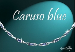 Caruso blue - náramek stříbřený